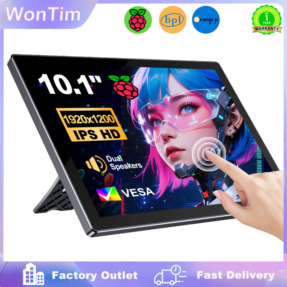 Raspberry Pi 10.1 Inch Capacitive Touch Screen Ips - Monitor Raspberry Pi 5 4/3/B/B+/A+ 10.1
